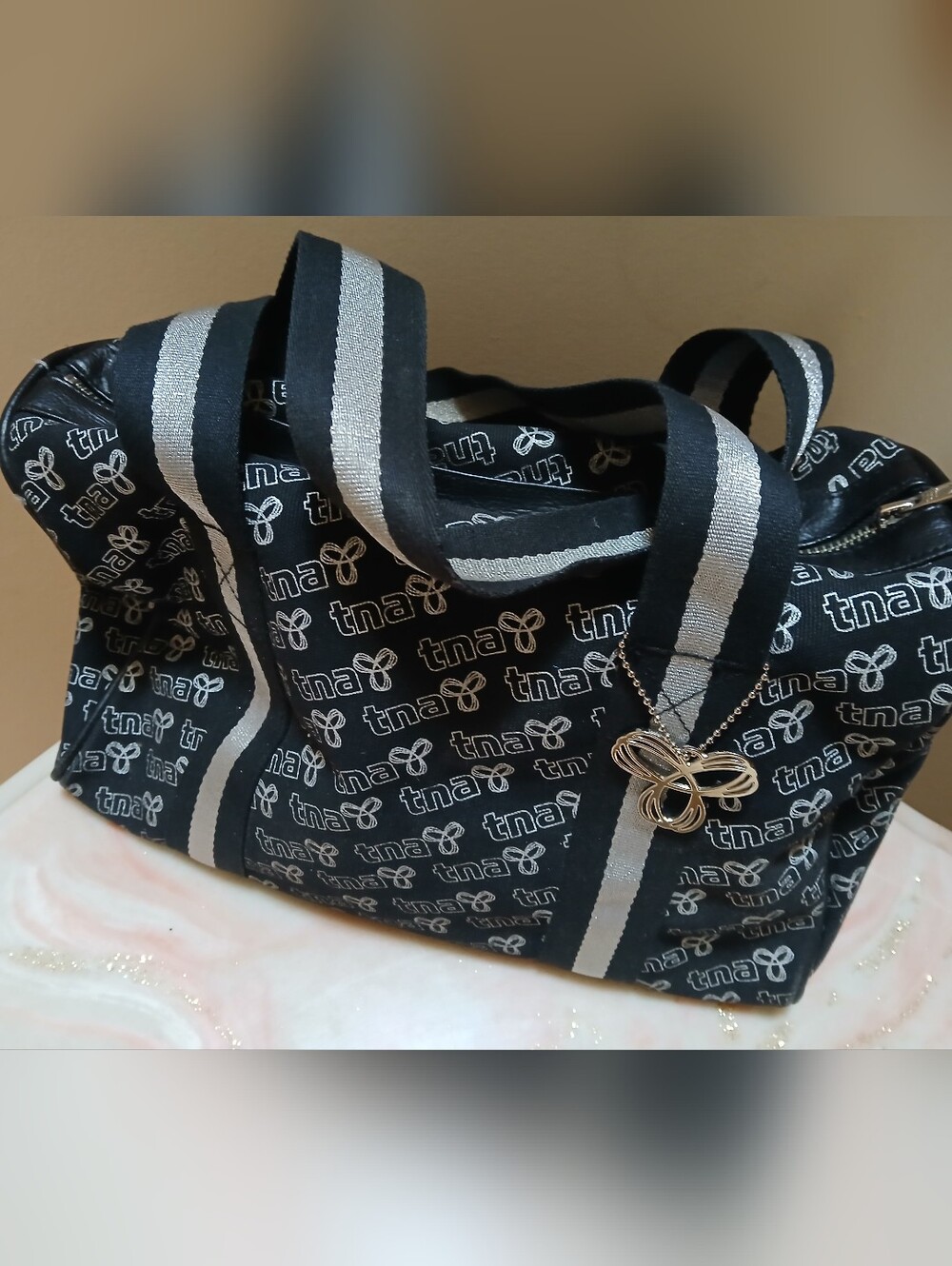 TNA Aritzia Monogram Duffle Bag